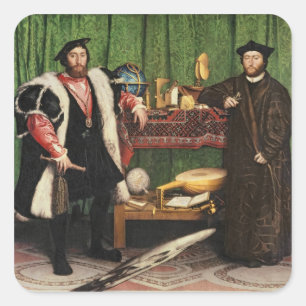 The Ambassadors, 1533 Square Sticker