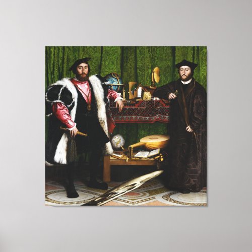The Ambassadors by Hans Holbein the Younger Canvas Print