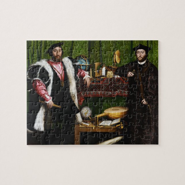 The Ambassadors by Hans Holbein the Younger Jigsaw Puzzle (Horizontal)