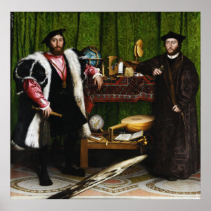 The Ambassadors by Hans Holbein the Younger Poster
