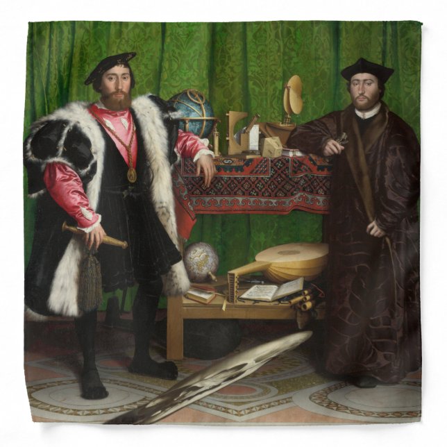 The Ambassadors, Holbein the Younger Bandana (Front)