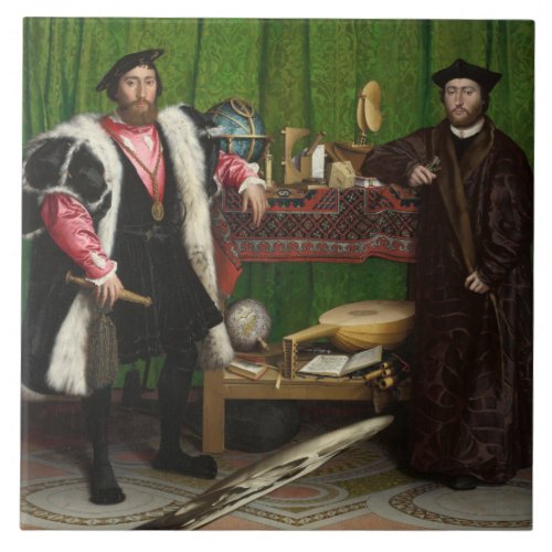 The Ambassadors Holbein the Younger Ceramic Tile