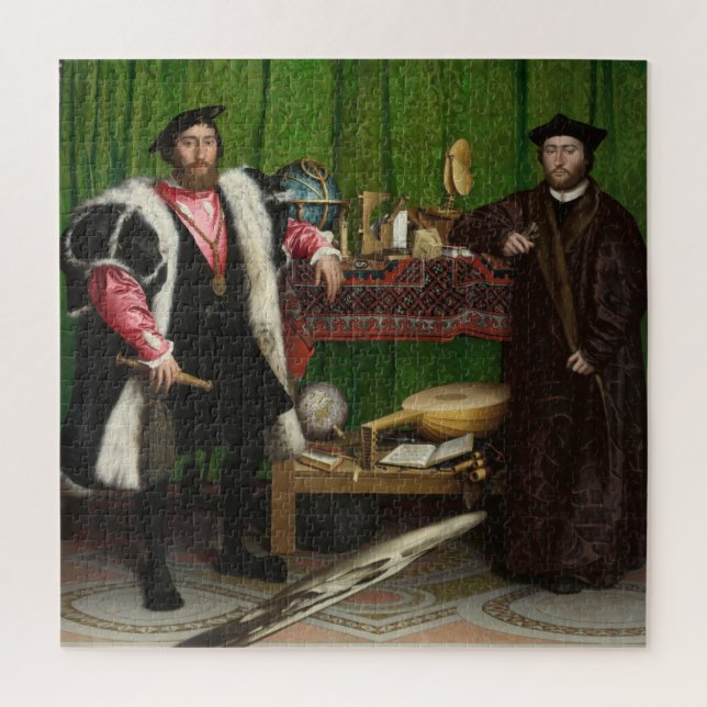 The Ambassadors, Holbein the Younger Jigsaw Puzzle (Vertical)