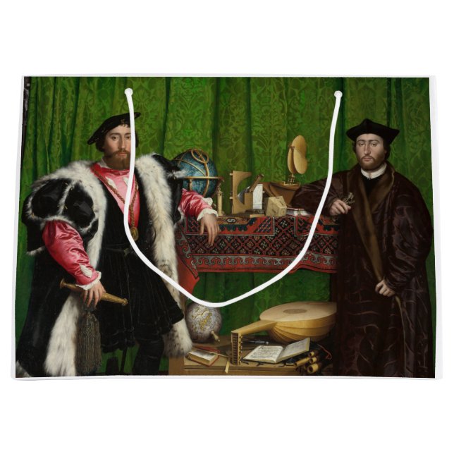 The Ambassadors, Holbein the Younger Large Gift Bag (Front)