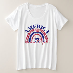 The America Beautiful Rainbow Plus Size T-Shirt