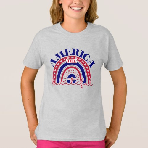 The America Beautiful Rainbow  T_Shirt