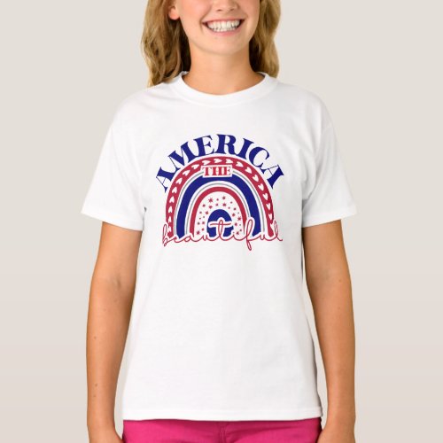 The America Beautiful Rainbow  T_Shirt