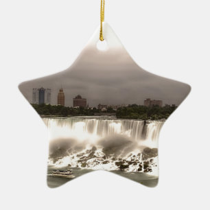 The American and Veil Falls Ceramic Ornament