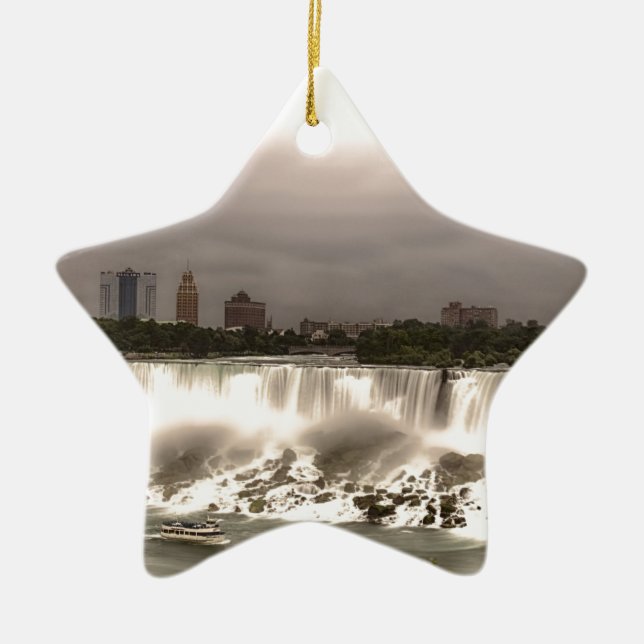 The American and Veil Falls Ceramic Ornament (Front)