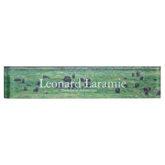 The American Bison Desk Name Plate
