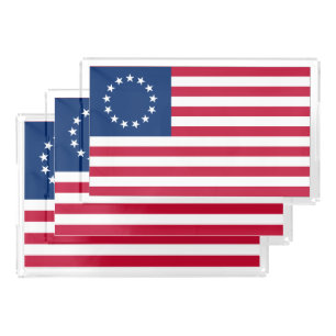 The American Circle Flag by Betsy Ross Acrylic Tray