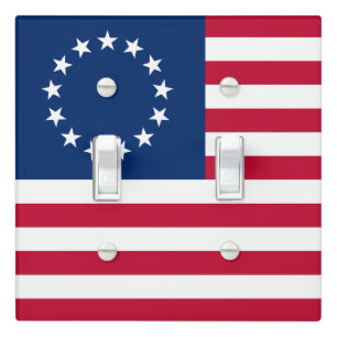 The American Circle Flag by Betsy Ross Light Switch Cover
