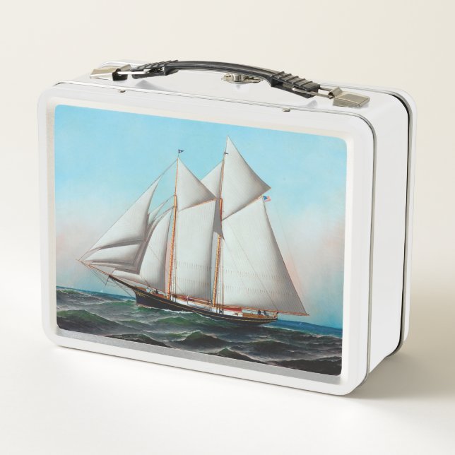 The American clipper ship Flying Cloud Metal Lunch Box (Back)