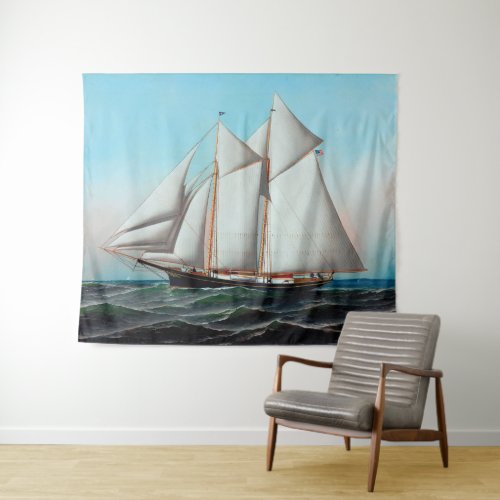 The American clipper ship Flying Cloud Tapestry