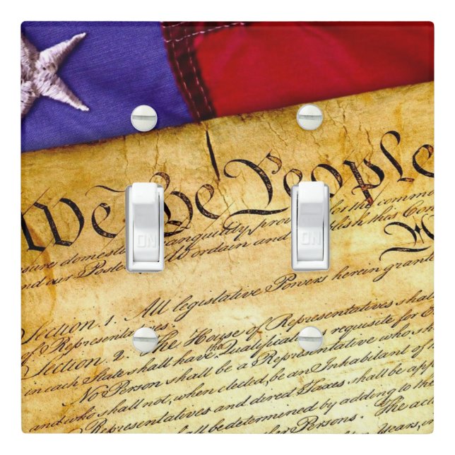 The American Constitution Light Switch Cover (In Situ)