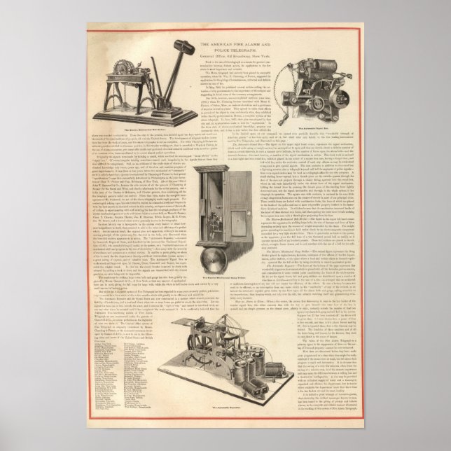 The American Fire Alarm and Police Telegraph Poster (Front)