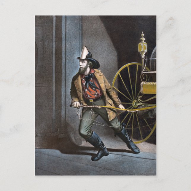 The American Fireman 1858 Vintage Postcards (Front)