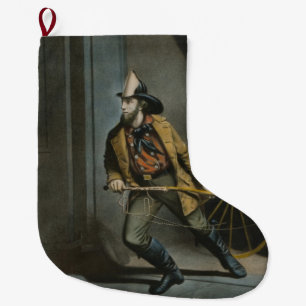 The American Fireman: Always Ready Large Christmas Stocking