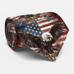 The American Flag and The American Eagle Neck Tie