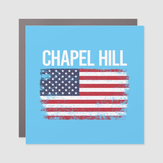 The American Flag Chapel Hill Car Magnet (Front)