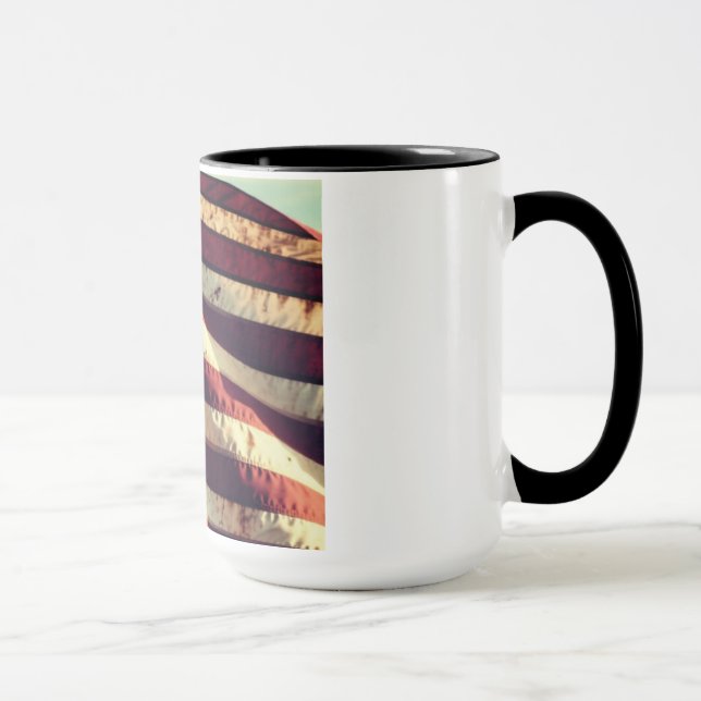 The American Flag – Emblem of Freedom and Resolve Mug (Right)
