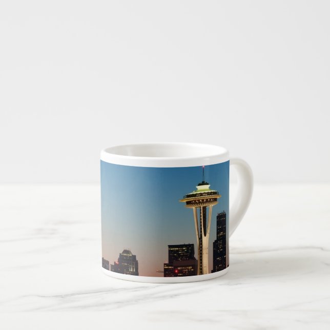 The American flag flies between the rising moon Espresso Cup (Front Right)