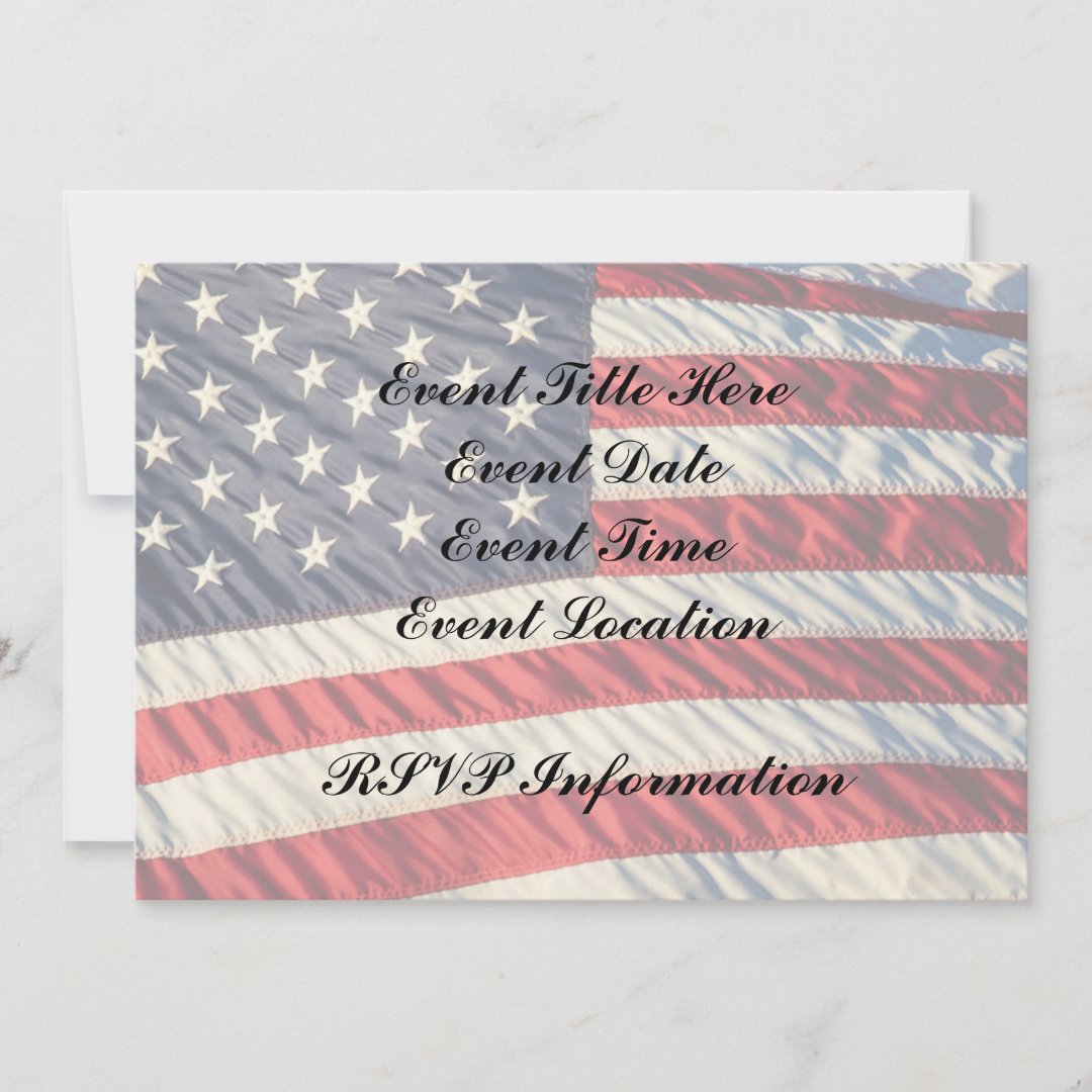 The American Flag Invitation Zazzle