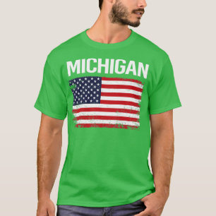 The American Flag Michigan  T-Shirt