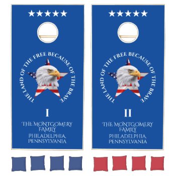 The American Flag  Stunning Eagle Patriotic Cornhole Set by DigitalSolutions2u at Zazzle