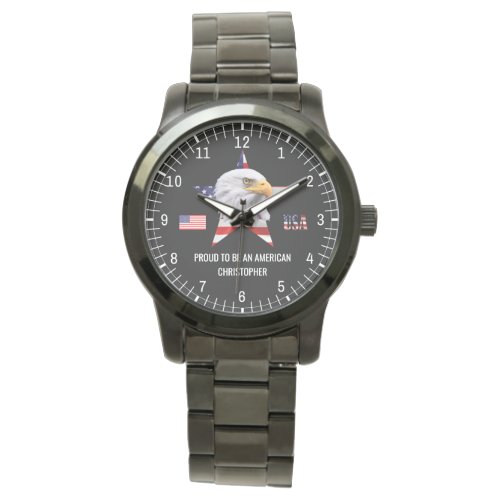 The American Flag Stunning Eagle Patriotic Watch