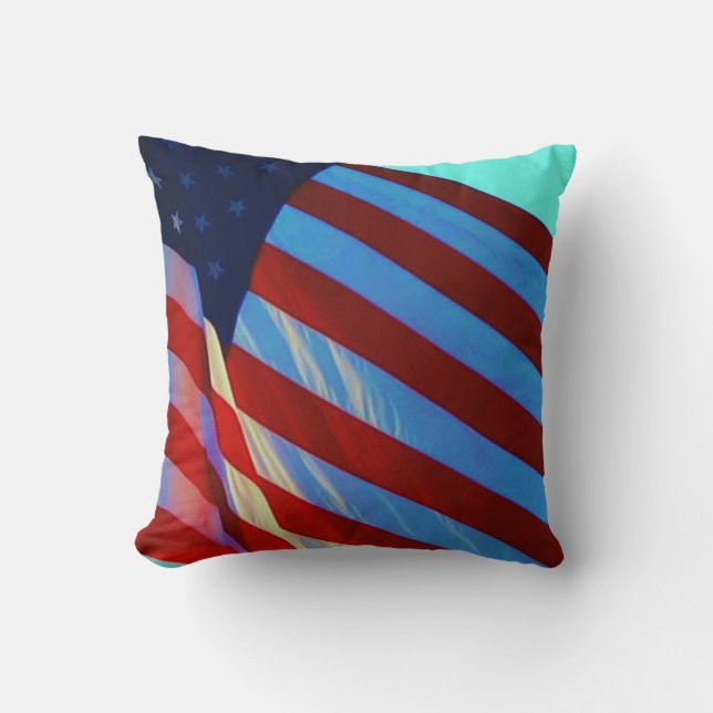 The American Flag Throw Pillow (Front)