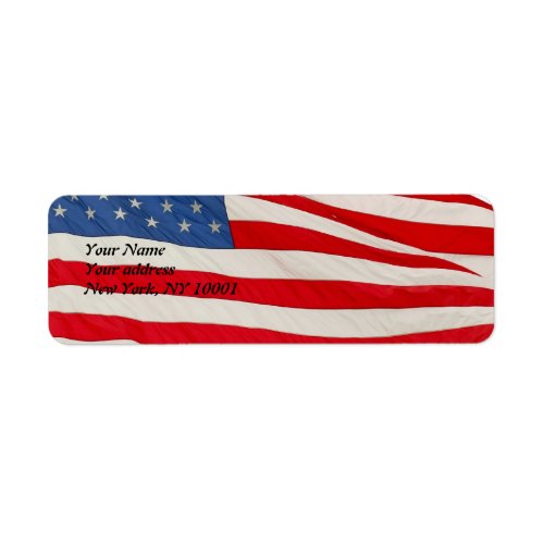 The American Flag USA Label