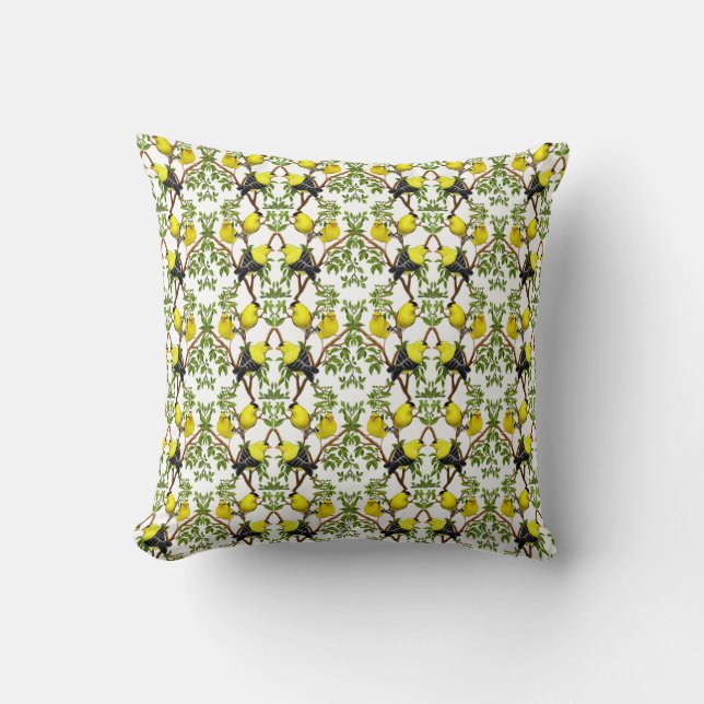 The American Goldfinch Birds Pillow (Front)