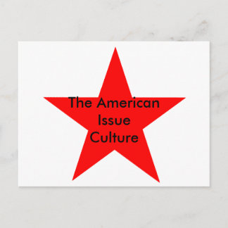 The American Issue Culture Star Red Postcard