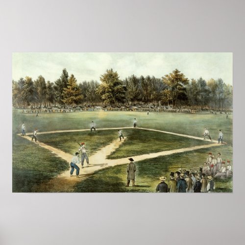 The American National Game of Baseball Poster