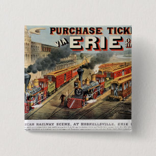 The American Railway Scene at Hornellsville Button