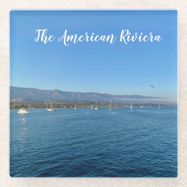 The American Riviera Glass Coaster (Front)