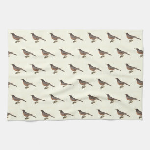 The American Robin (Turdus migratorius) NY Birds Kitchen Towel