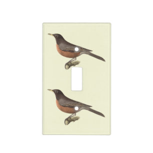 The American Robin (Turdus migratorius) NY Birds Light Switch Cover