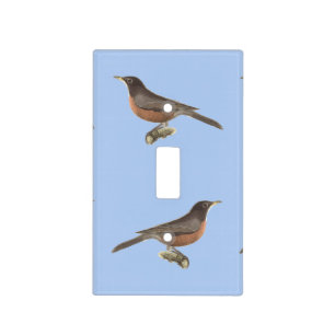The American Robin (Turdus migratorius) NY Birds Light Switch Cover