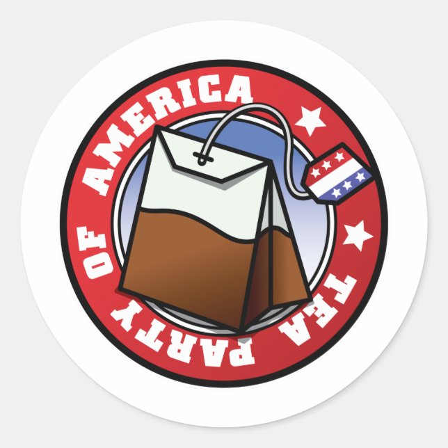The American Tea Party Classic Round Sticker (Front)