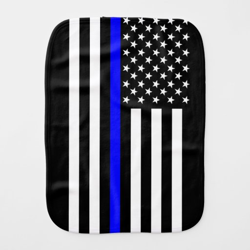 The American Thin Blue Line Symbol Burp Cloth | Zazzle