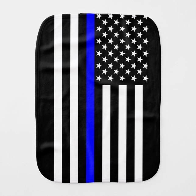 The American Thin Blue Line Symbol Burp Cloth (Front)
