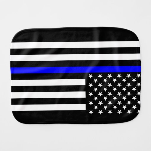 The American Thin Blue Line Symbol Burp Cloth | Zazzle