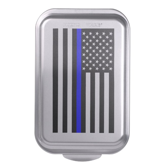 The American Thin Blue Line Symbol Cake Pan (Front Vertical)