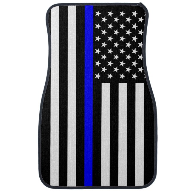The American Thin Blue Line Symbol Car Floor Mat (Front)