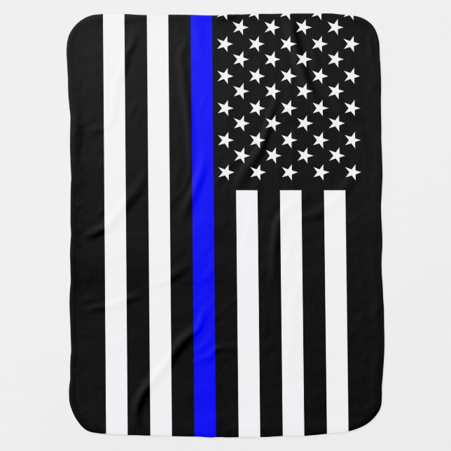 The American Thin Blue Line Symbol Swaddle Blanket (Front)