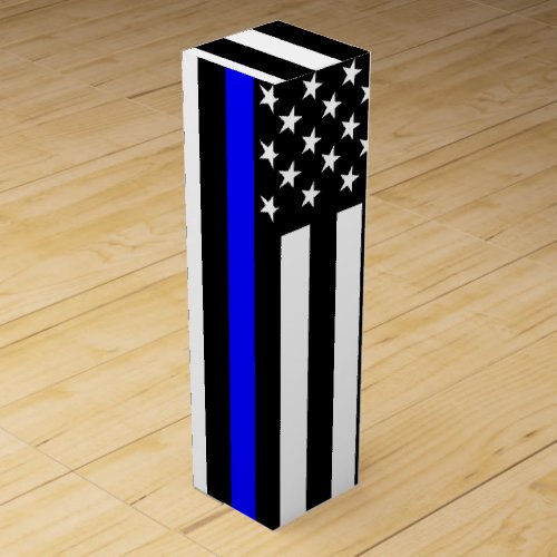 The American Thin Blue Line Symbol Wine Gift Box