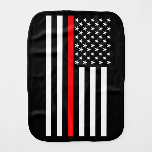 The American Thin Red Line Symbol Burp Cloth (Front)