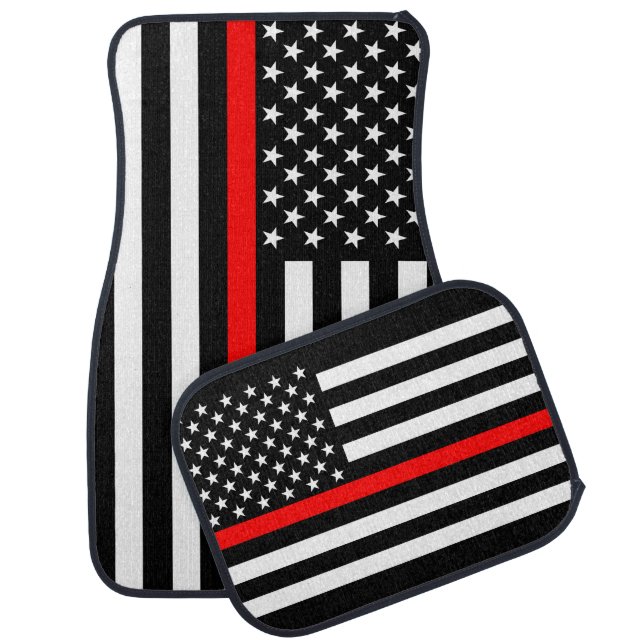 The American Thin Red Line Symbol on a Car Mat (Set)